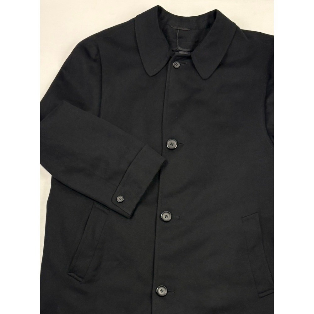VTG 60s Lazarus Wool Chesterfield Overcoat Raglan Sleeve Removable Wool Liner L